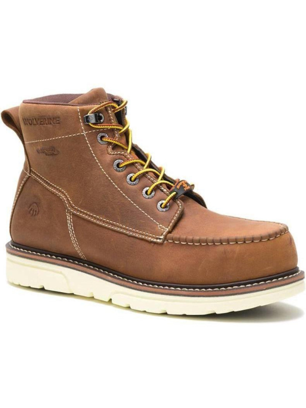 Wolverine Men's I-90 Durashock 6" Soft Toe WP Wedge Work Boot- Tan - W200051
