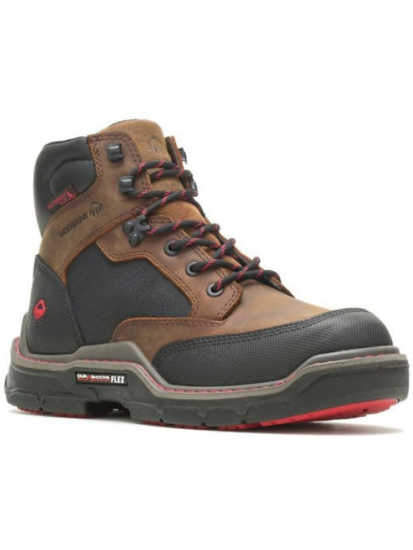 Wolverine Men's Raider Durashocks HD 6" WP Work Boot Brown W221002