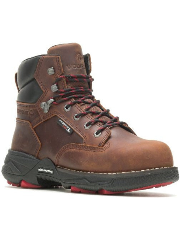 Wolverine Men's Hellcat Fuse 6" WP Comp Toe Usprg Work Boot - Peanut - W221011