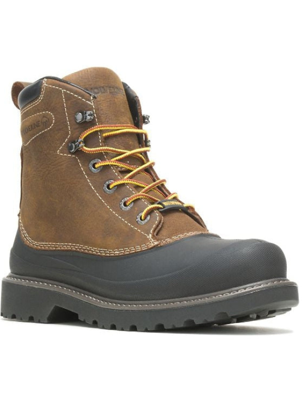 Wolverine Men's Floorhand Swamp 6" WP Steel Toe Work Boot Brown W221019