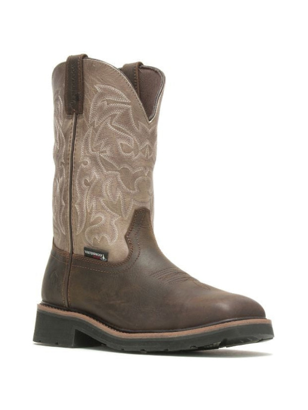 Wolverine Men's Rancher WP Wellington Steel Toe Work Boot Brown W221030