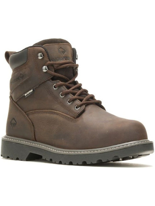Wolverine Men's Floorhand 6" Steel Toe WP Work Boot -Brown- W231024