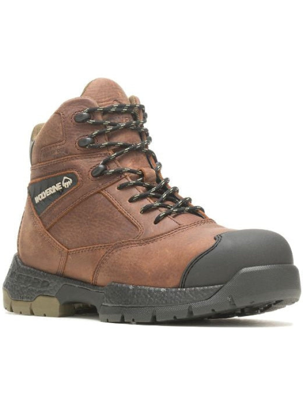 Wolverine Men's Rush Ultraspring 6" Comp Toe WP Work Boot -Brown- W231038