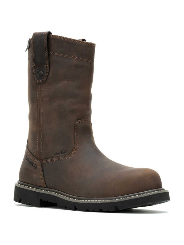 Wolverine Men's Revival 10" Comp Toe WP Wellington Work Boot- Brown- W241020