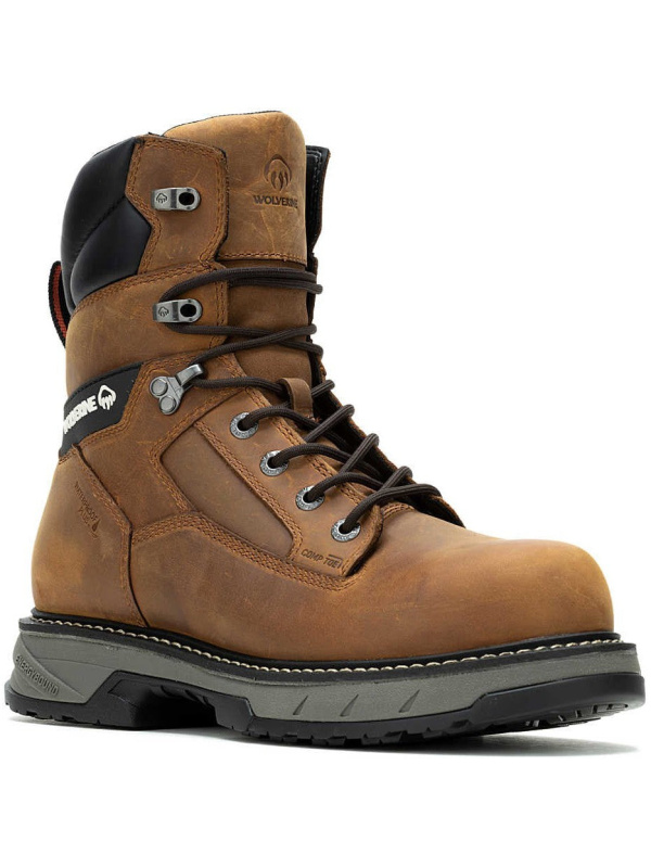 Wolverine Men's Reforce 8" Carbonmax Comp Toe WP Work Boot- Cashew- W241025