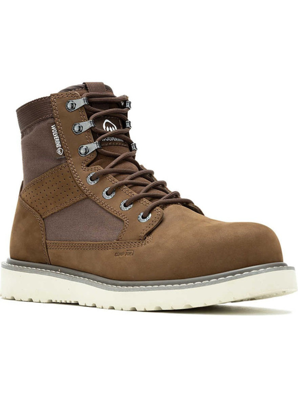 Wolverine Men's Trade Canvas 6" Comp Toe Wedge Work Boot- Brown- W241062