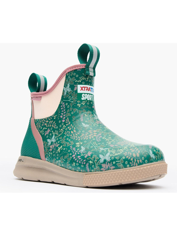 Xtratuf Women's Ankle 6" WP Slip Resistant Sport Deck Boot -Green- XADSW300