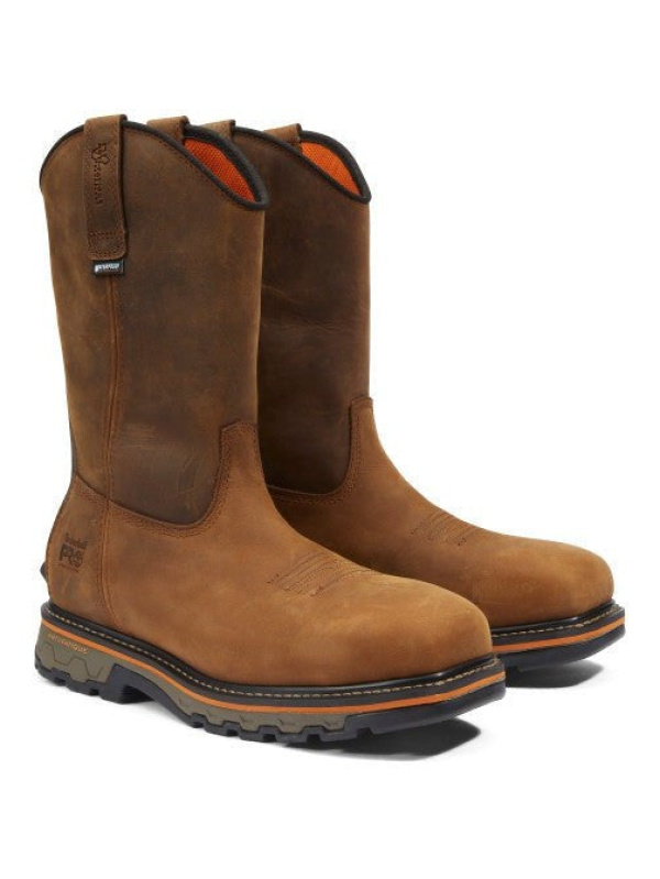 Timberland Pro Men's True Grit Pull On Comp Toe WP Work Boot- Brown- TB1A24BH214