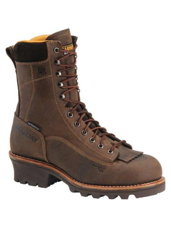 Carolina Men's Birch 8" Comp Toe WP Logger Work Boot - Brown - CA7522