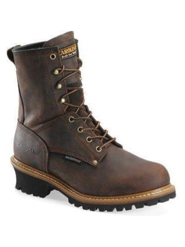 Carolina Men's Elm 8” Waterproof Logger Work Boot - Brown - CA8821