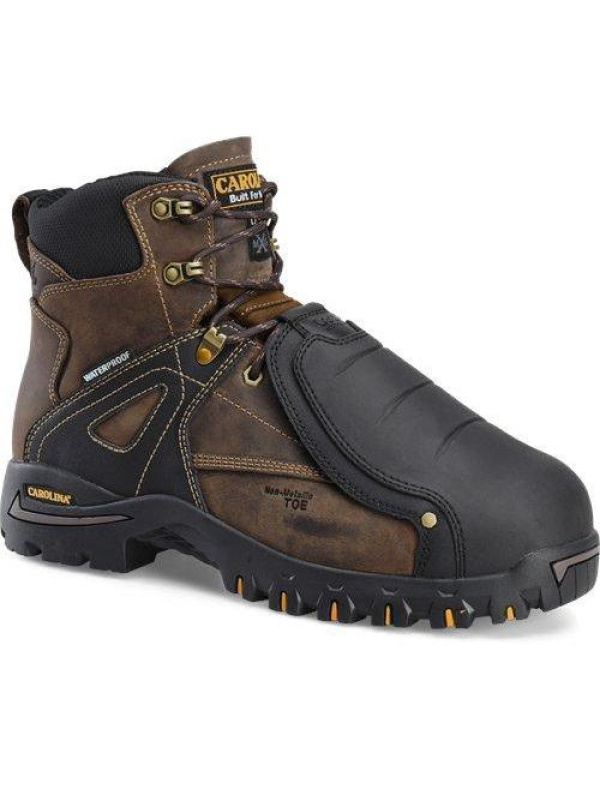 Carolina Men's Miter 6” Comp Toe WP Metguard Work Boot Brown - CA5586