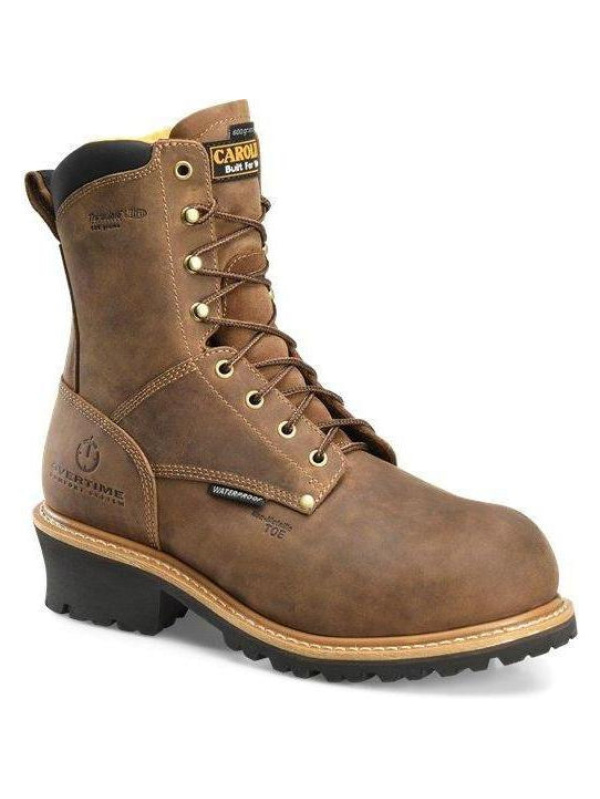 Carolina Men's Poplar 8” Comp Toe WP Ins Loggger Work Boot - CA9851