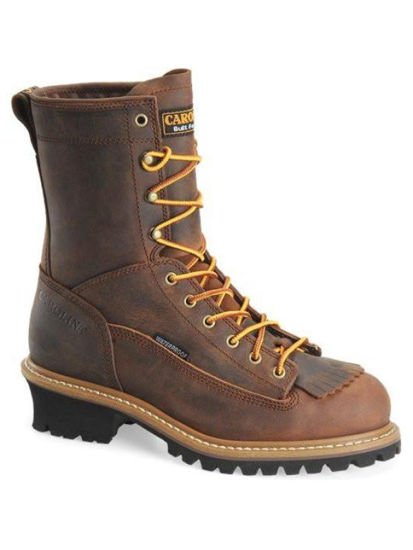 Carolina Men's Spruce 8" Stl Toe WP Logger Work Boot - Brown - CA9824