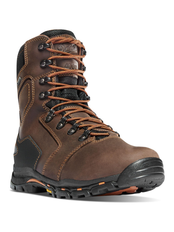 Danner Men's Vicious 8" Comp Toe Insulated WP Work Boot Brown - 13874