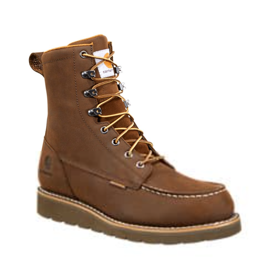 Carhartt Men's Moc 8" Soft Toe Wedge Work Boot -Brown- FW8093-M