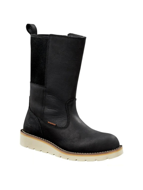 Carhartt Women's 10" Soft Toe WP Wellington Wedge Boot -Black- FW1031-W