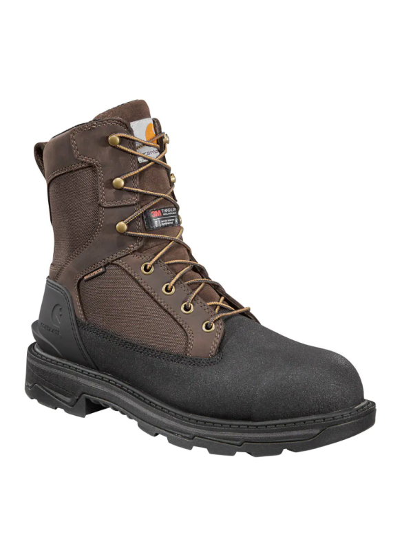 Carhartt Men's Ironwood 8" WP Alloy Toe Work Boot - Dark Brown - FT8509-M