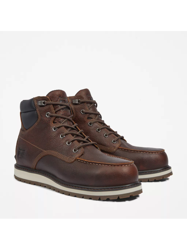 Timberland Pro Men's Irvine 6" Alloy Toe Work Boot -Brown- TB0A44UP214