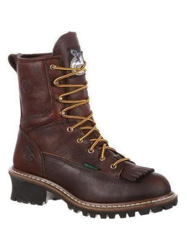 Georgia Men's 8" Steel Toe Waterproof Logger Work Boot - Brown - G7313
