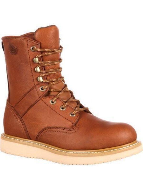 Georgia Men's 8" Wedge Work Boot - Tobacco - G8152