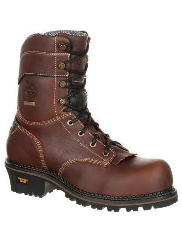 Georgia Men's AMP LT Logger Comp Toe WP Work Boot - Brown - GB00236