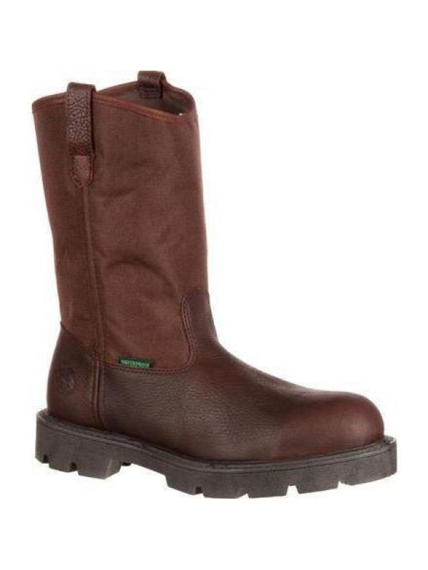 Georgia Men's Homeland Stl Toe WP Wellington Work Boot - Brown - G111