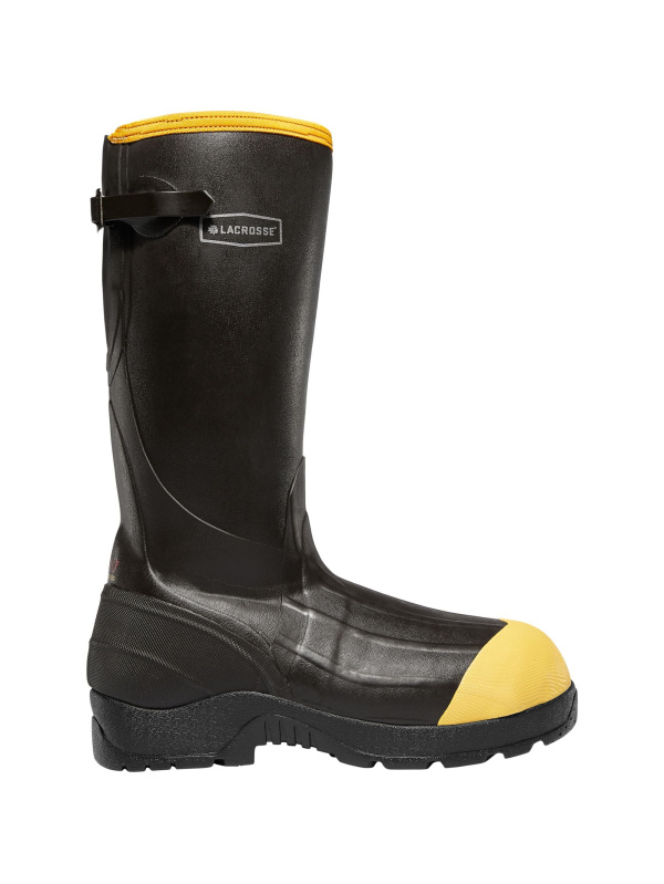 LaCrosse Men's Alpha 16" Ins' Comp Toe Rubber Work Boot Black - 426050