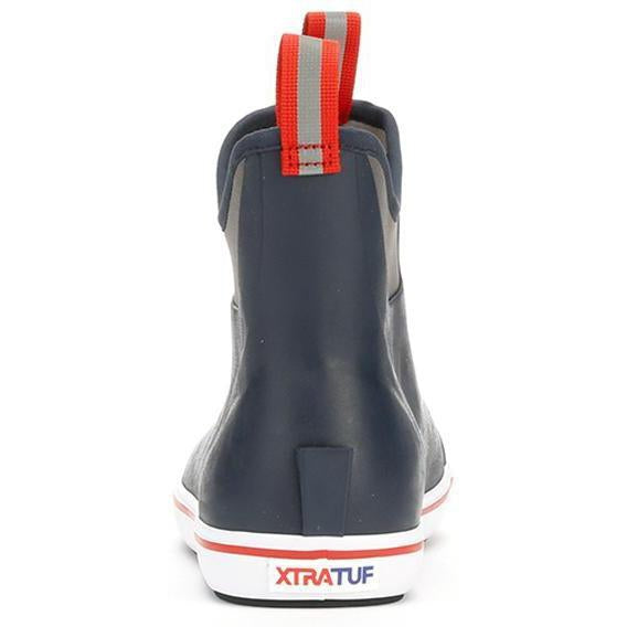 Xtratuf Men's 6" Ankle Deck Waterproof Boot - Navy / Red - 22733 - Image 2