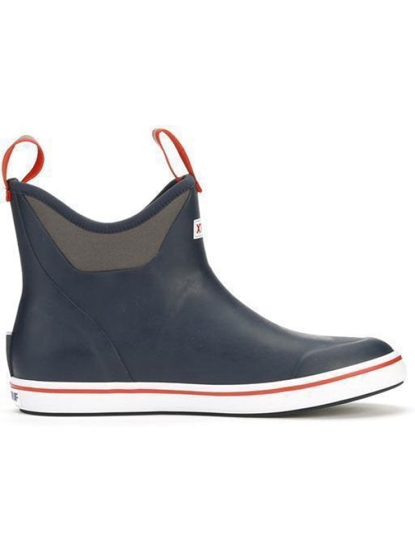 Xtratuf Men's 6" Ankle Deck Waterproof Boot - Navy / Red - 22733