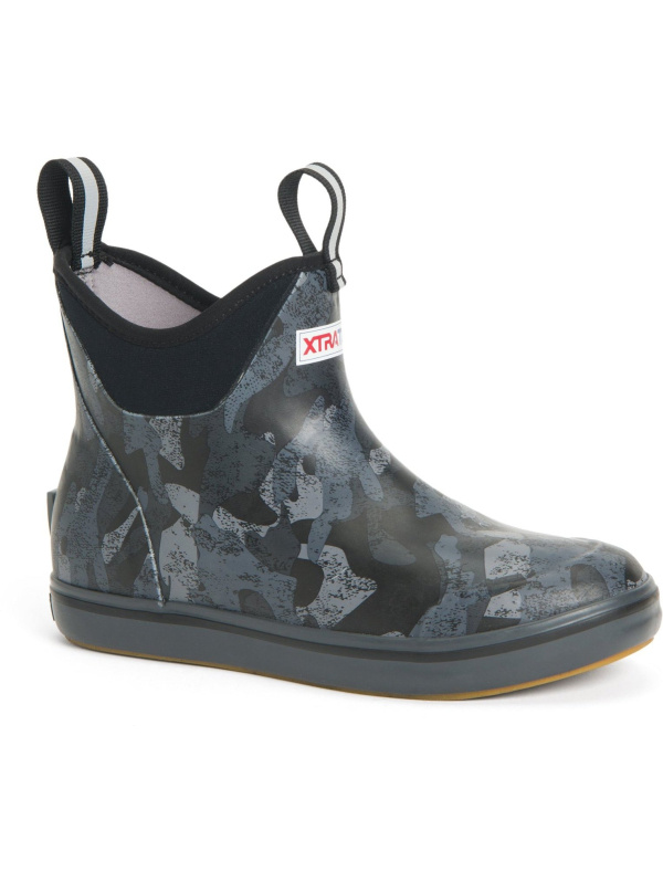 Xtratuf Women's 6" Ankle Deck WP Boot - Black Camo - XWAB-002